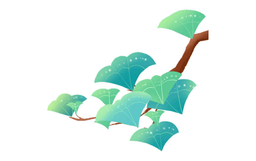 松树中国风中秋节元素贴纸