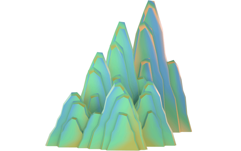 3D国潮-山峰渐变8