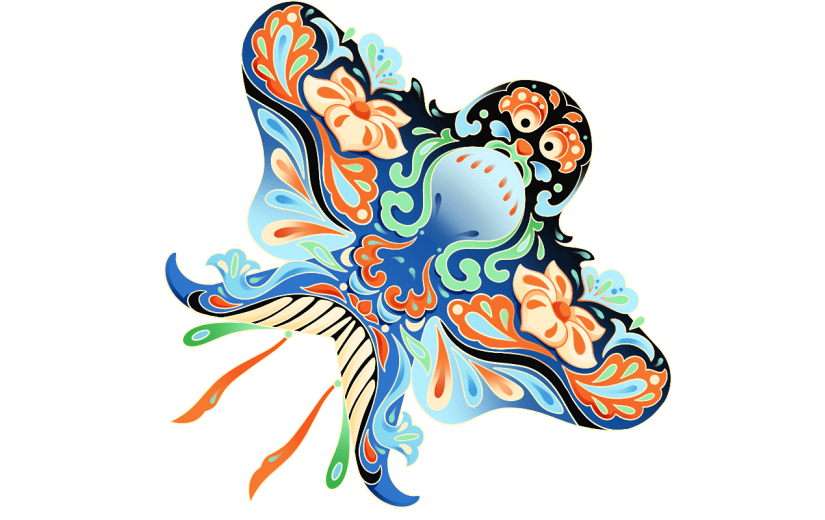 二十四节气春分插画幻彩国潮风春季风筝元素素材