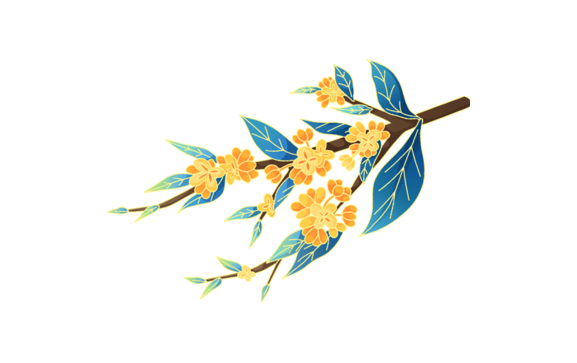 桂花文艺简约清新可爱中国风中秋节元素贴纸