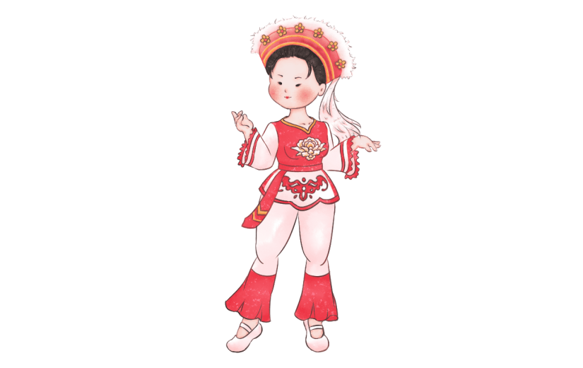 手绘-少数民族元素贴纸