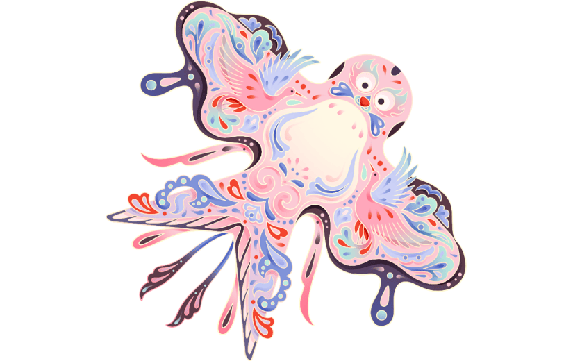 二十四节气春分插画幻彩国潮风春季风筝元素素材