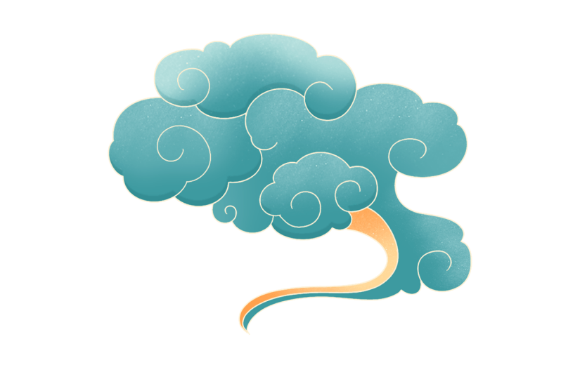 通用中国风国潮敦煌祥云云朵元素素材