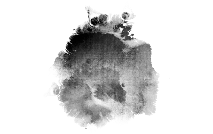 手绘水墨晕染插画元素