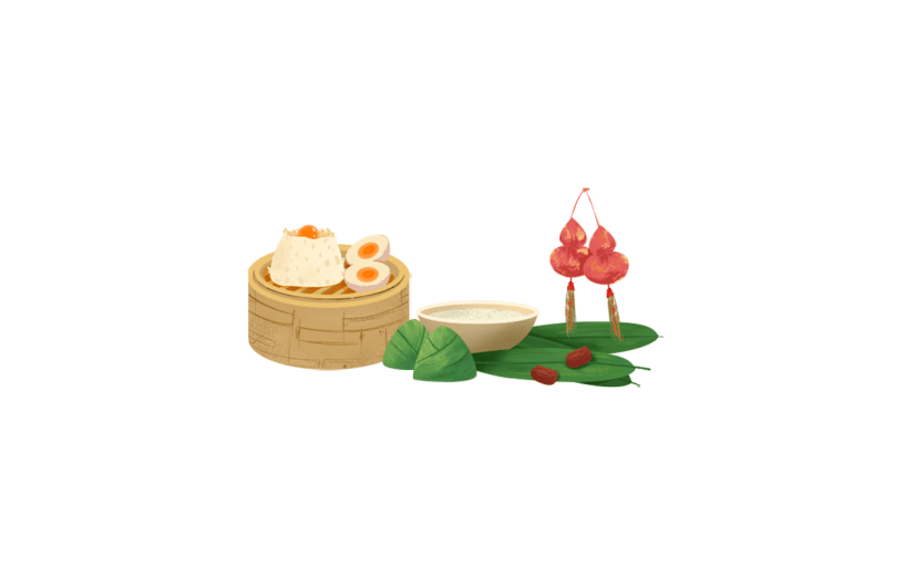 卡通感端午节粽子元素贴纸
