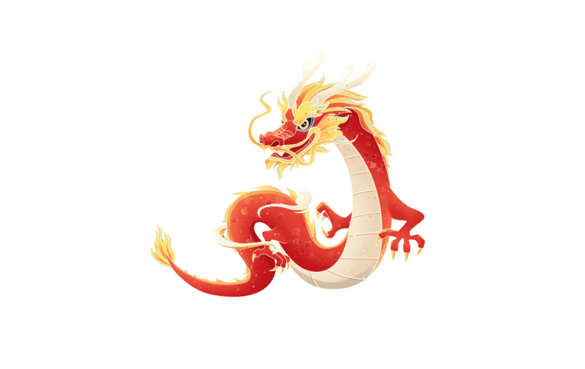 春节新年新春龙年中式中国风龙动物元素素材