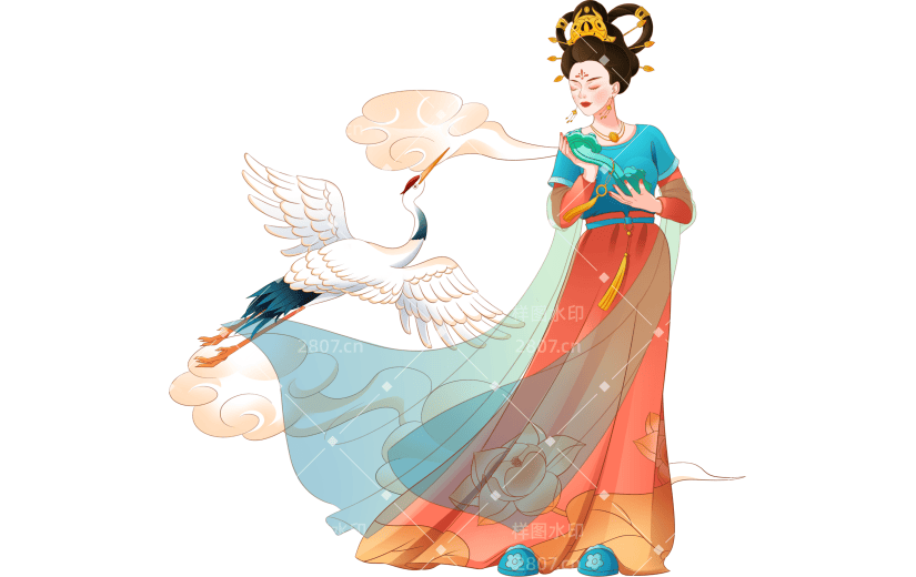 中国风古风美女人物插画