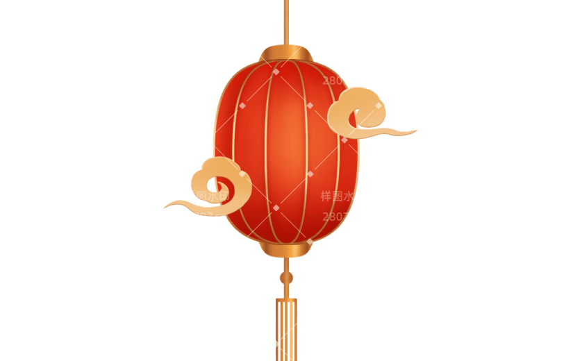 中国风中式立体质感灯笼元素素材