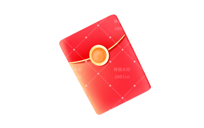 卡通感金融红包元素