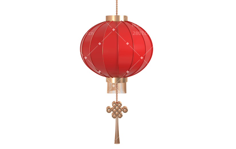 手绘喜庆元宵节红色灯笼元素