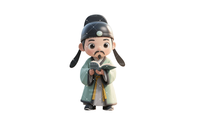 中国风3D可爱感古代官宦元素