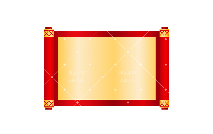 3D喜庆元宵节卷轴节日元素4
