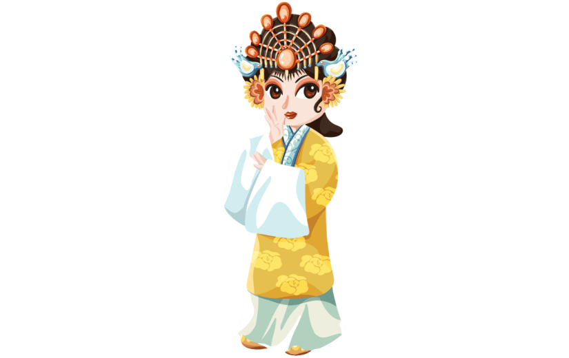 手绘-Q版京剧人物贴纸5