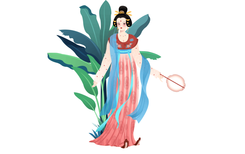 中国风人物插画-古风美女