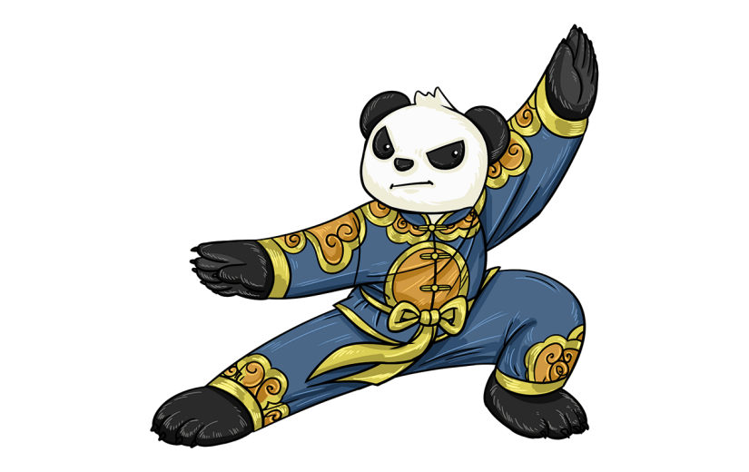 中国风-武术拟人动物元素贴纸2