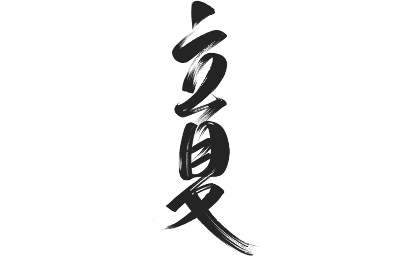 二十四节气立夏通用中国风中式毛笔艺术字文字标题元素素材