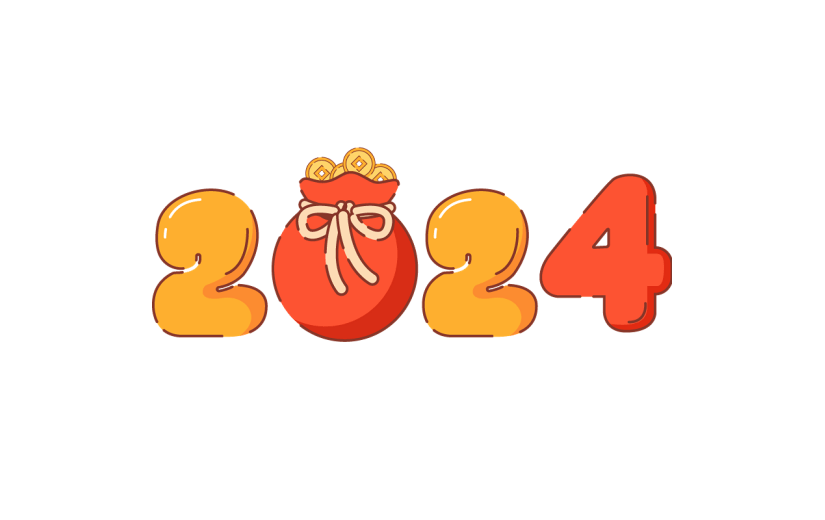 春节龙年新年新春过年除夕卡通手绘2024数字元素