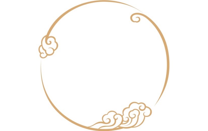 简约中式中国风祥云边框