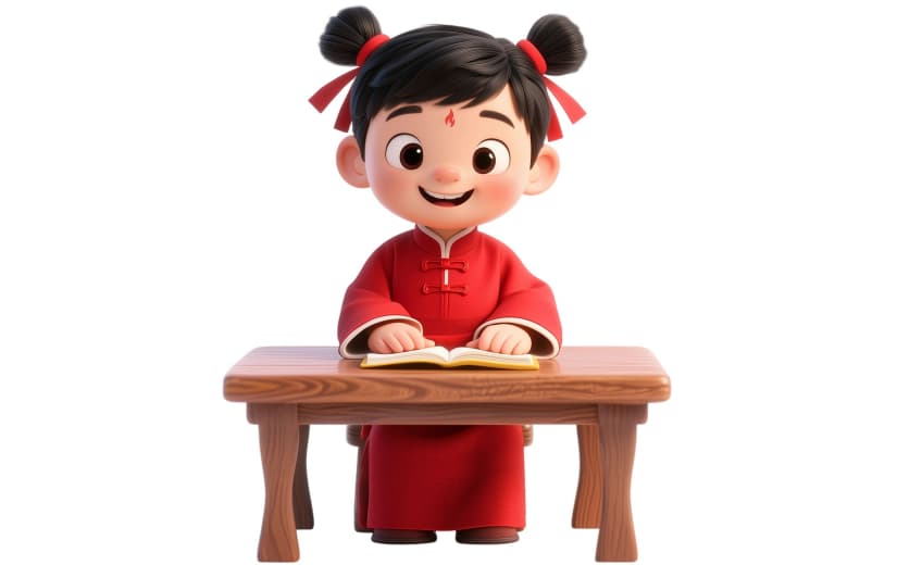 哪吒教育培训中式感3D元素AIGC
