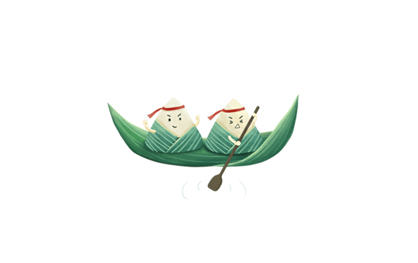 卡通感端午节粽子元素贴纸