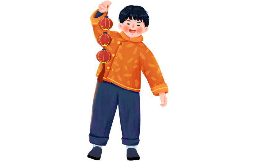 新春儿童元素插画
