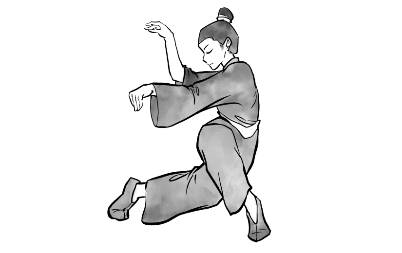中国风-水墨武侠人物插画贴纸1