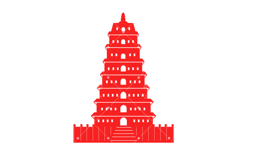 剪纸-中国建筑元素
