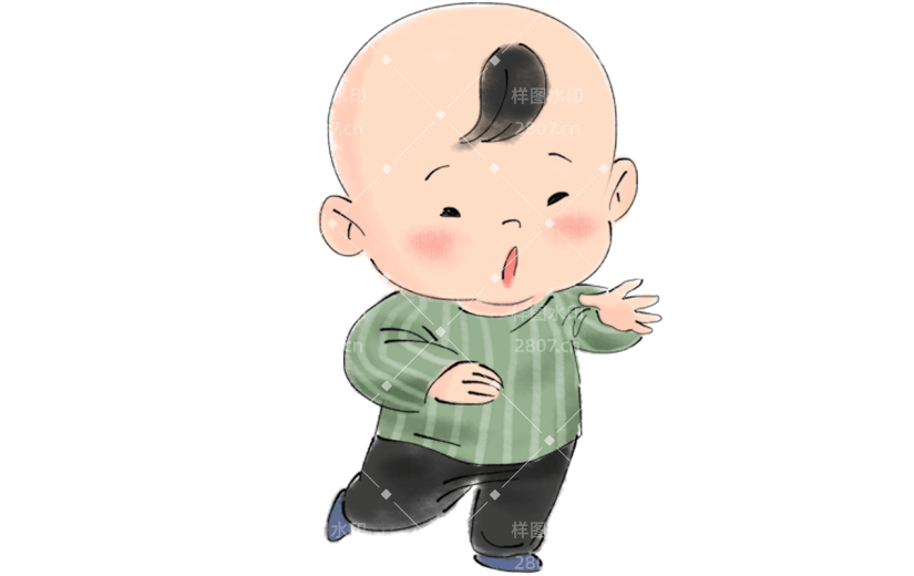 水墨-人物插画贴纸4