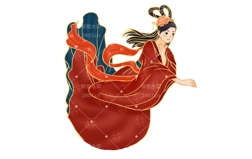 金边中国风七夕节元素贴纸5