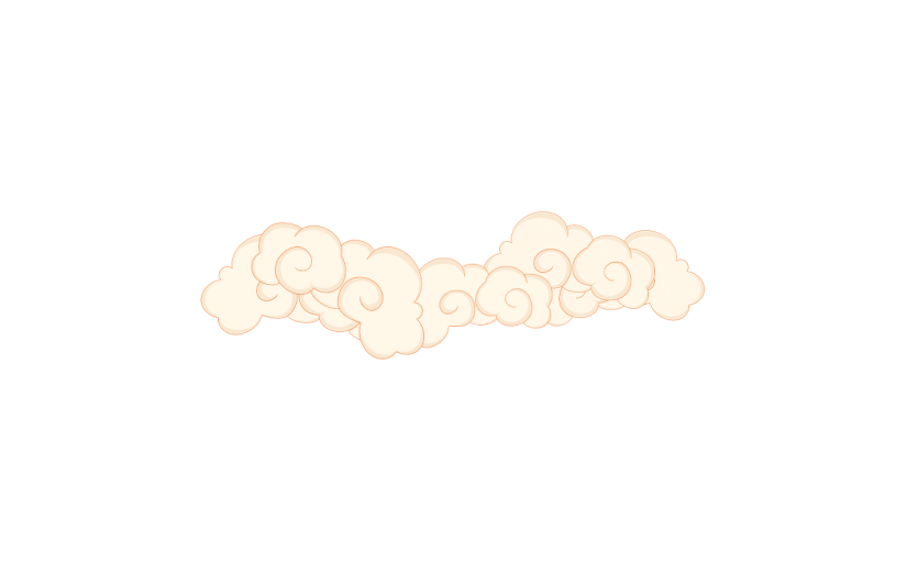 中国风国庆节祥云元素贴纸