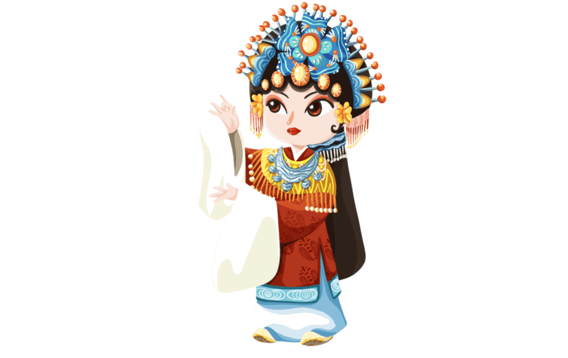 手绘-Q版京剧人物贴纸10