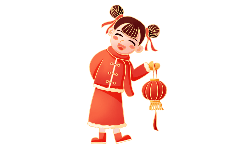 卡通感教育行业女孩元素贴纸