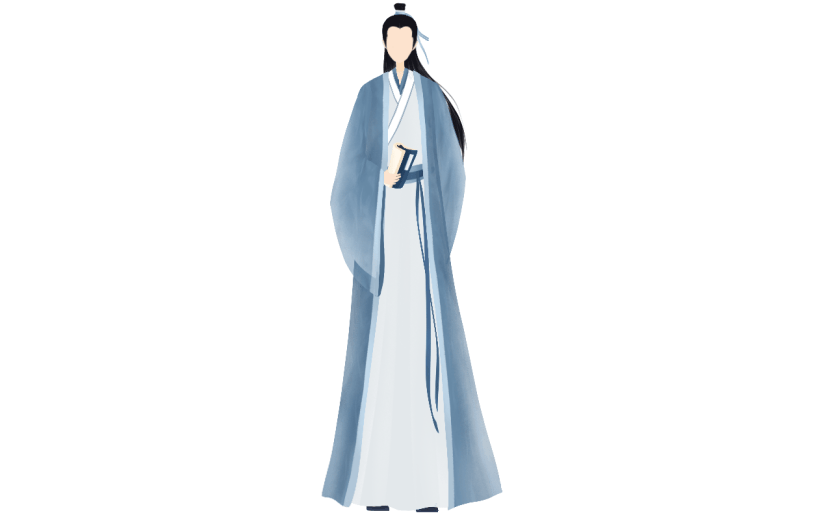 手绘-古风人物插画贴纸5