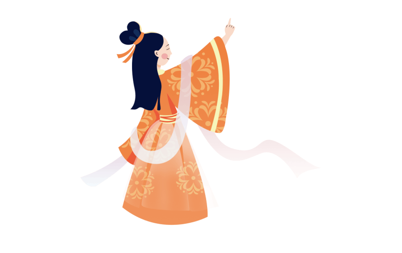 手绘-七夕人物元素-织女