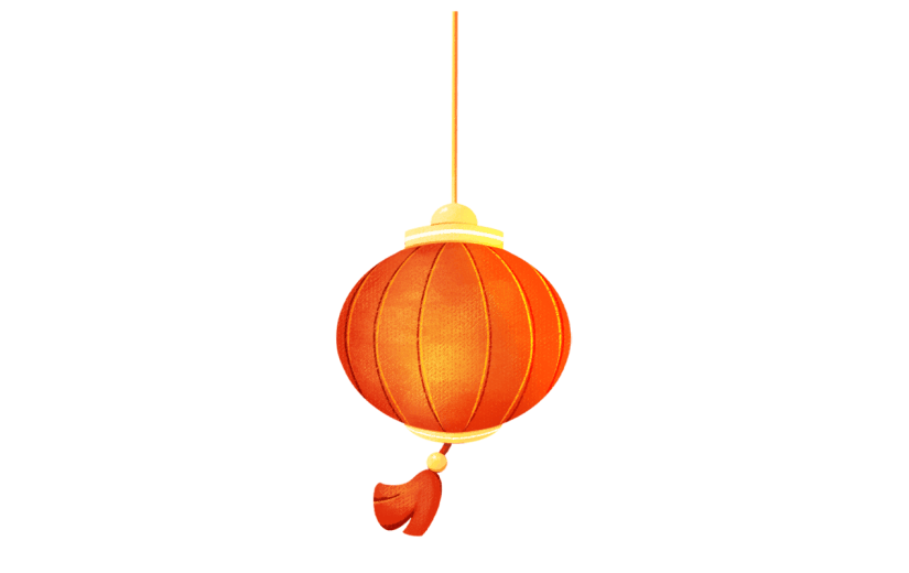 手绘灯笼元素贴纸