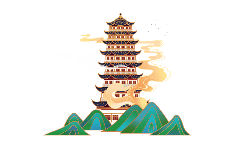 中国风-国潮建筑元素插画10