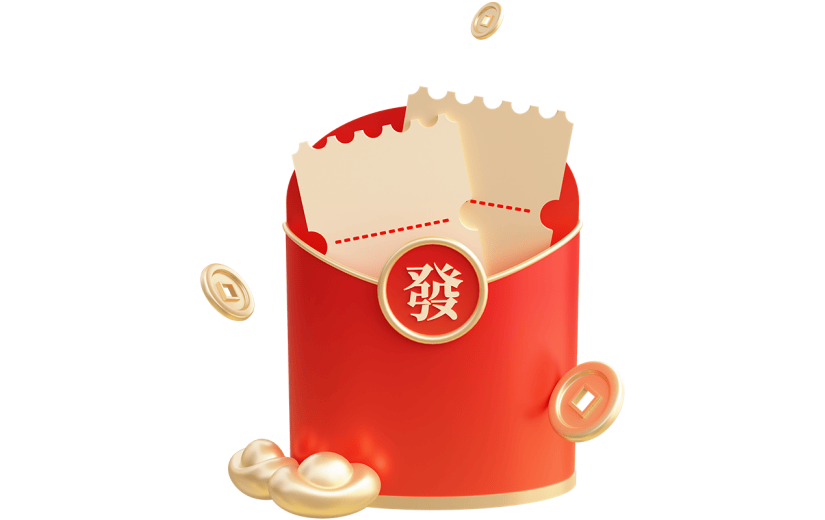 春节龙年新春新年过年除夕中国风3D立体C4D红包元素素材