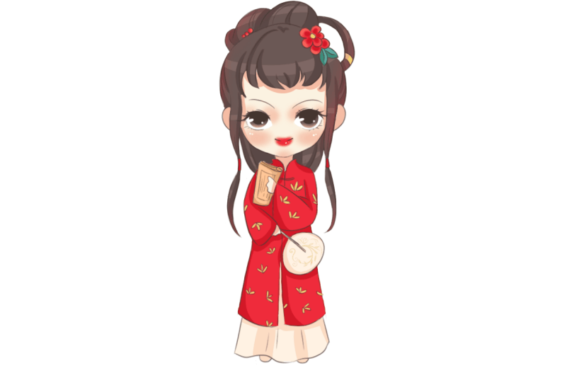 手绘Q版-红楼梦元素贴纸