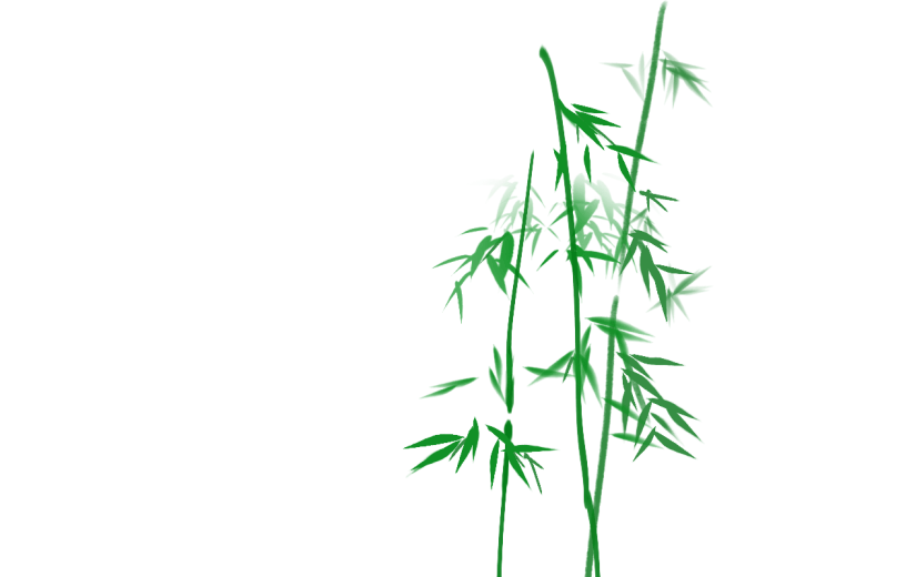 水墨风动植物贴纸