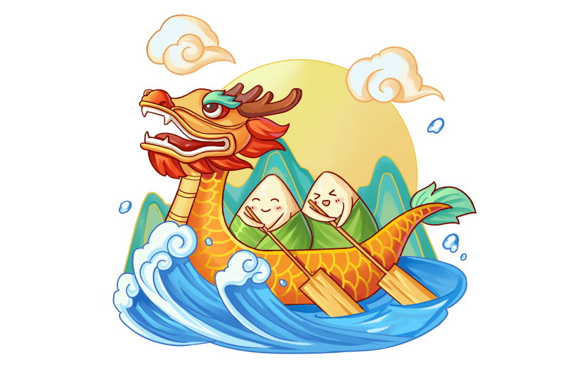 手绘-端午节大尺寸贴纸2-粽子