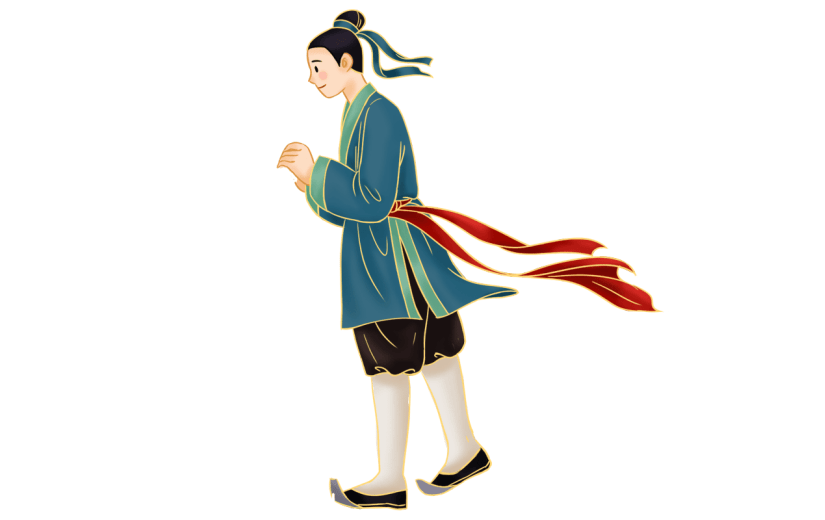 金边中国风七夕节元素贴纸7