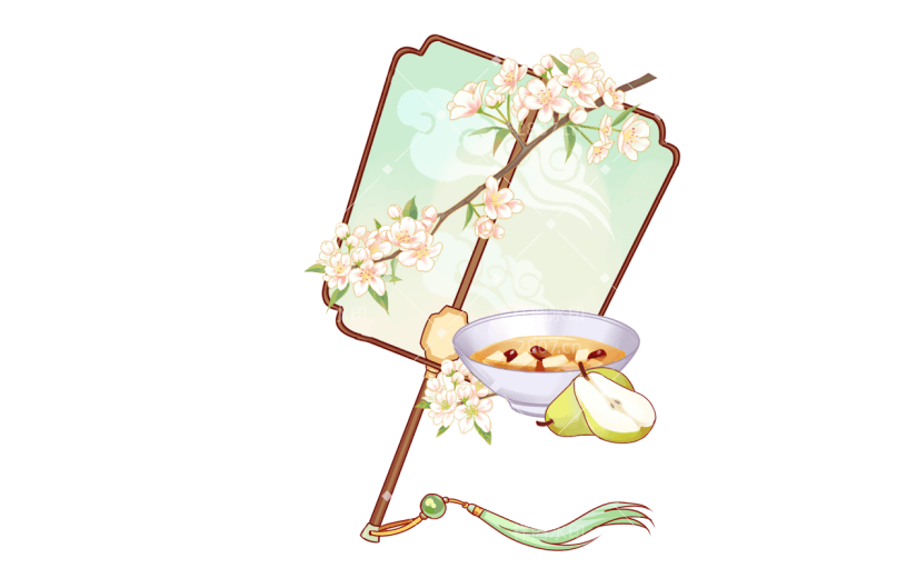 中国风-季节扇子元素