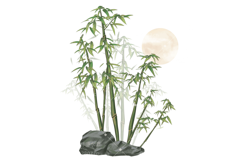 花鸟主题元素大尺寸插画