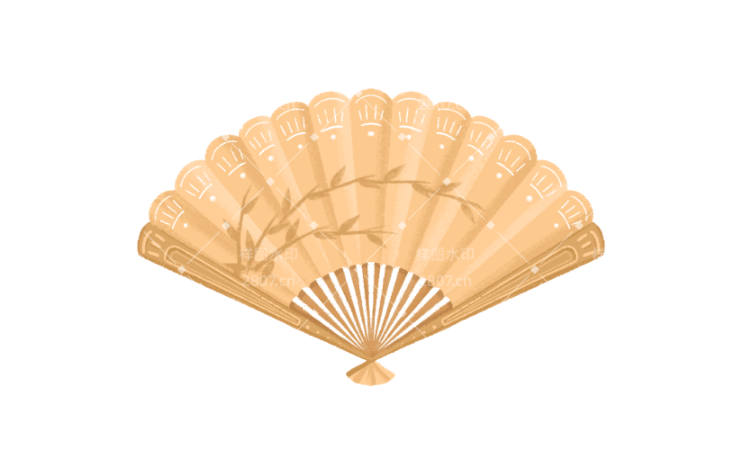 油画棒-扇子元素