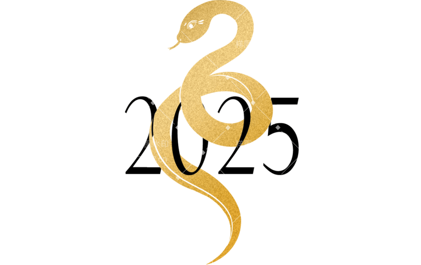 蛇年春节2025蛇元素同构艺术字元素