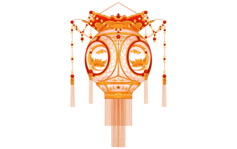 中国风-手绘中秋节花灯节日元素2