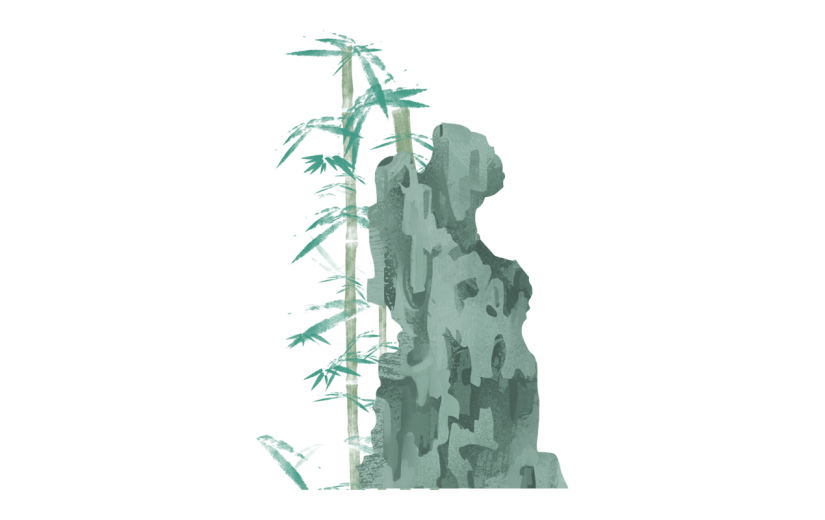 中国风-植物贴纸-竹子
