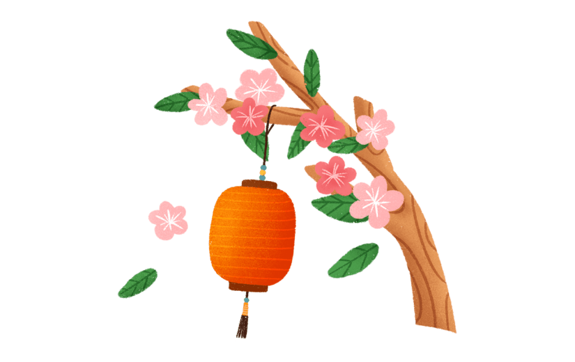 手绘风-中秋节贴纸-灯笼