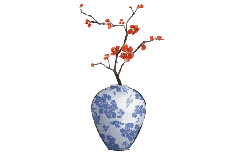 工笔画风-摆件元素-花瓶