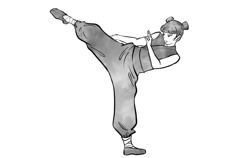 中国风-水墨武侠人物插画贴纸2